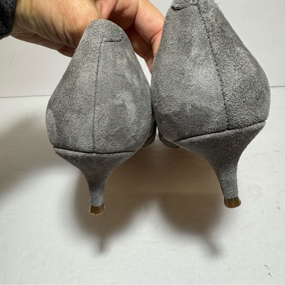 Vionic Minnie Kitten Heel Shoe Charcoal Gray Kid Suede Women’s Pumps Size 10 - Picture 6 of 16